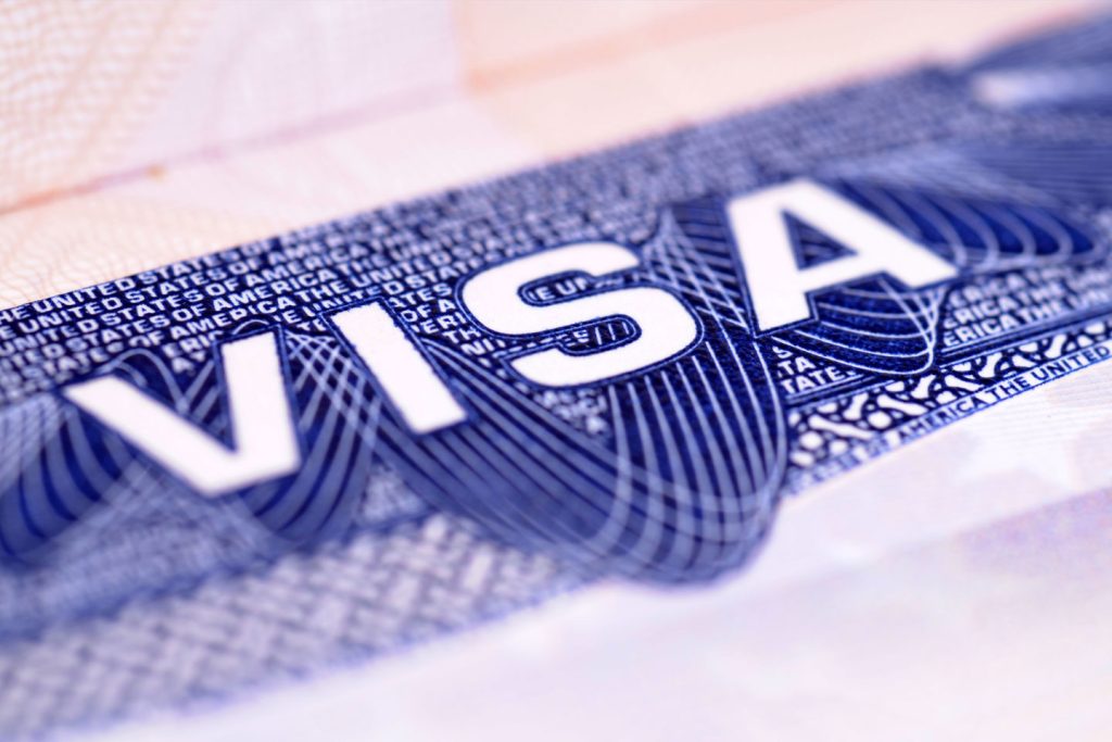 taxas para a solicitação dos vistos