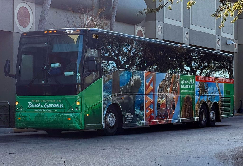 Serviço de ônibus gratuito para o Busch Gardens Tampa será encerrado