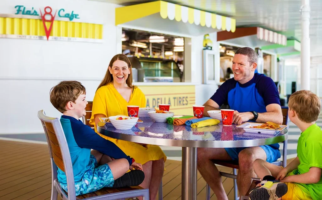 Restaurante temático para alimentação nos cruzeiros Disney