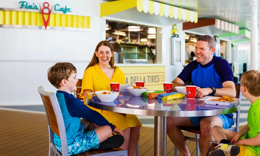 Restaurante temático no cruzeiro da Disney