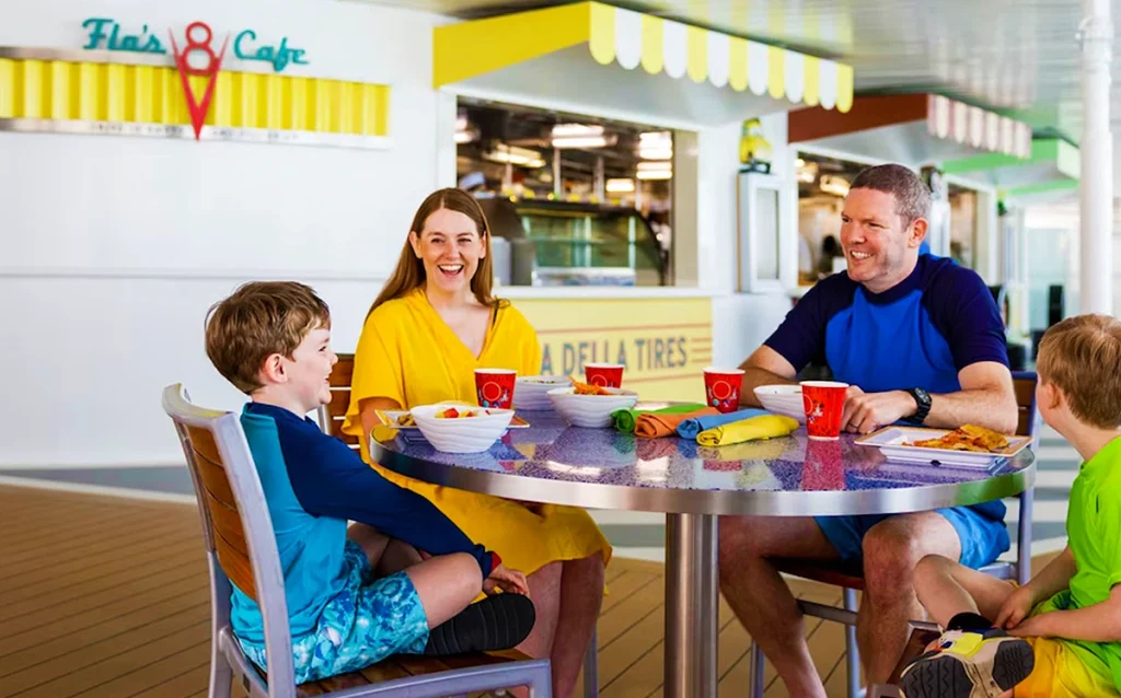 Restaurante temático no cruzeiro da Disney