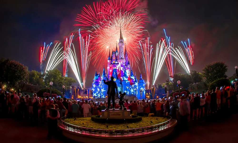 Fogos de artifício do 4 de Julho nos parques de Orlando