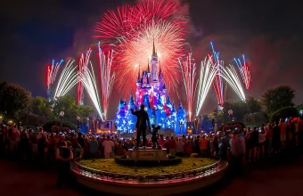 Fogos de artifício do 4 de Julho nos parques de Orlando