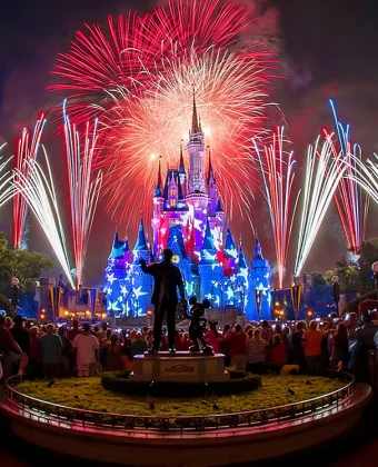 Fogos de artifício do 4 de Julho nos parques de Orlando