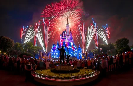 Fogos de artifício do 4 de Julho nos parques de Orlando