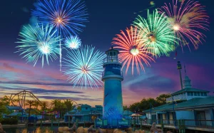 Fogos de artifício do 4 de Julho nos parques de Orlando