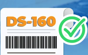 Pessoa preenchendo o formulário DS-160 para solicitar o visto americano