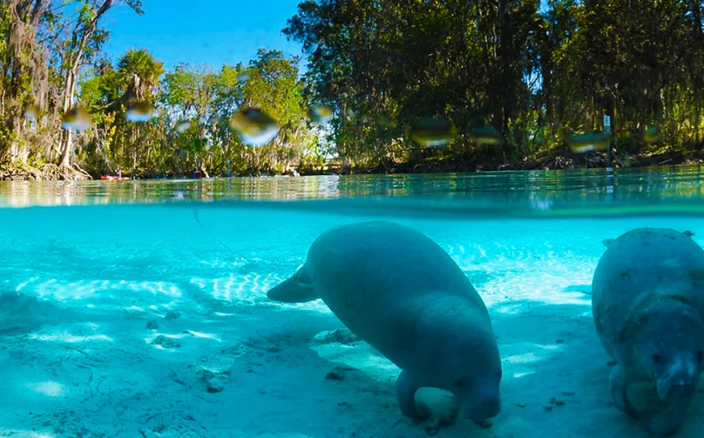 Conheça Crystal River, passeio perto de Orlando para nadar com peixes-boi, ver águas cristalinas e explorar a Flórida além dos parques. Veja como visitar Crystal River, quando ver peixes-boi e como incluir esse passeio no roteiro da sua viagem para Orlando.