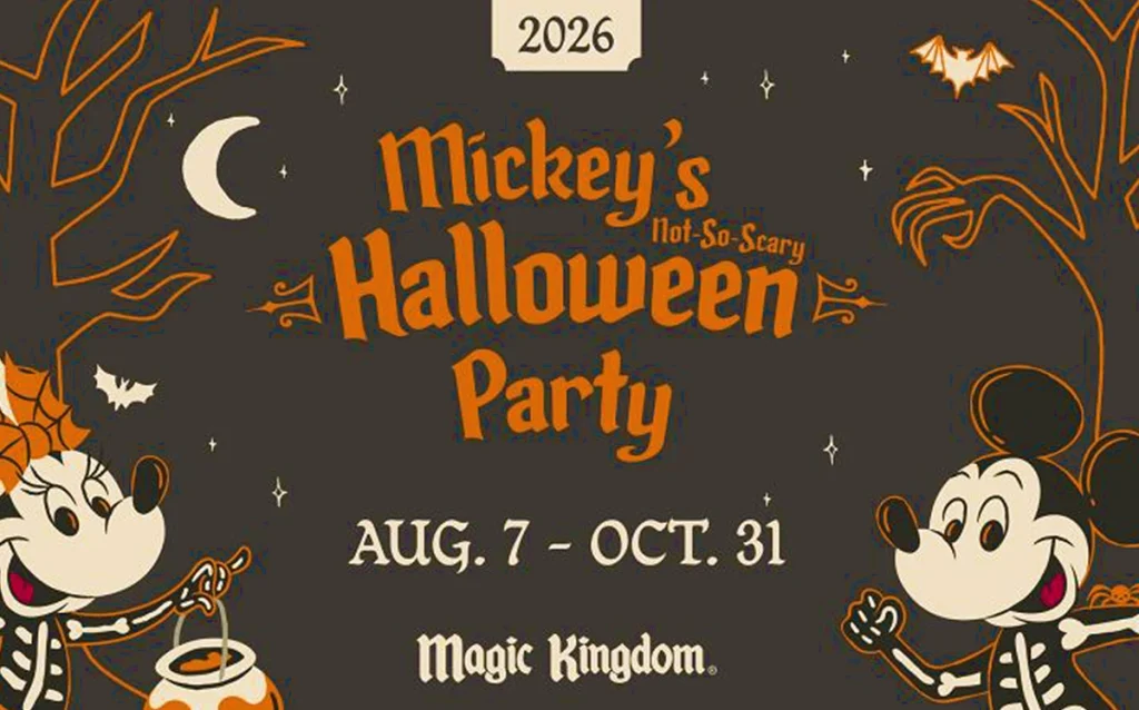 Veja datas, preços, atrações e dicas da Mickey's Not-So-Scary Halloween Party 2026 no Magic Kingdom. Confira datas, preços, atrações e dicas para aproveitar a festa de Halloween da Disney em 2026.