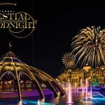 Conheça o Universal Celestial Goodnight, novo espetáculo noturno do Epic Universe com fontes, luzes, música e fogos de artifício. Universal Celestial Goodnight: novo show do Epic Universe