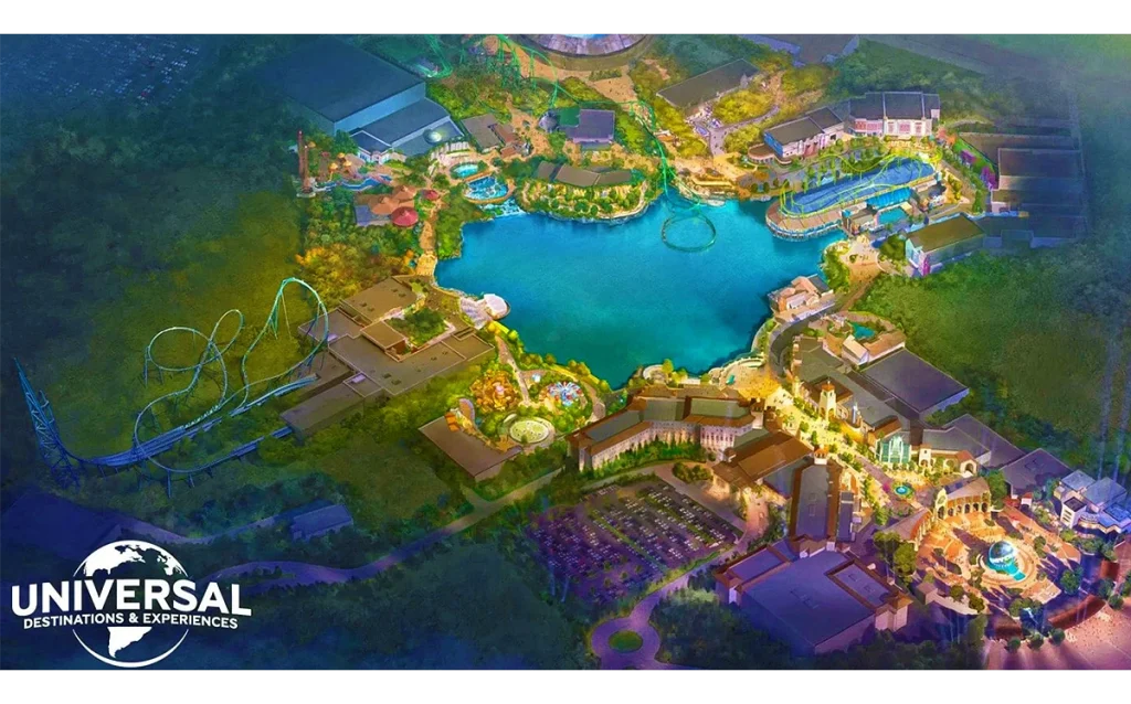 Conheça o Universal United Kingdom Resort, o primeiro parque da Universal na Europa, previsto para abrir em 2031 na Inglaterra.