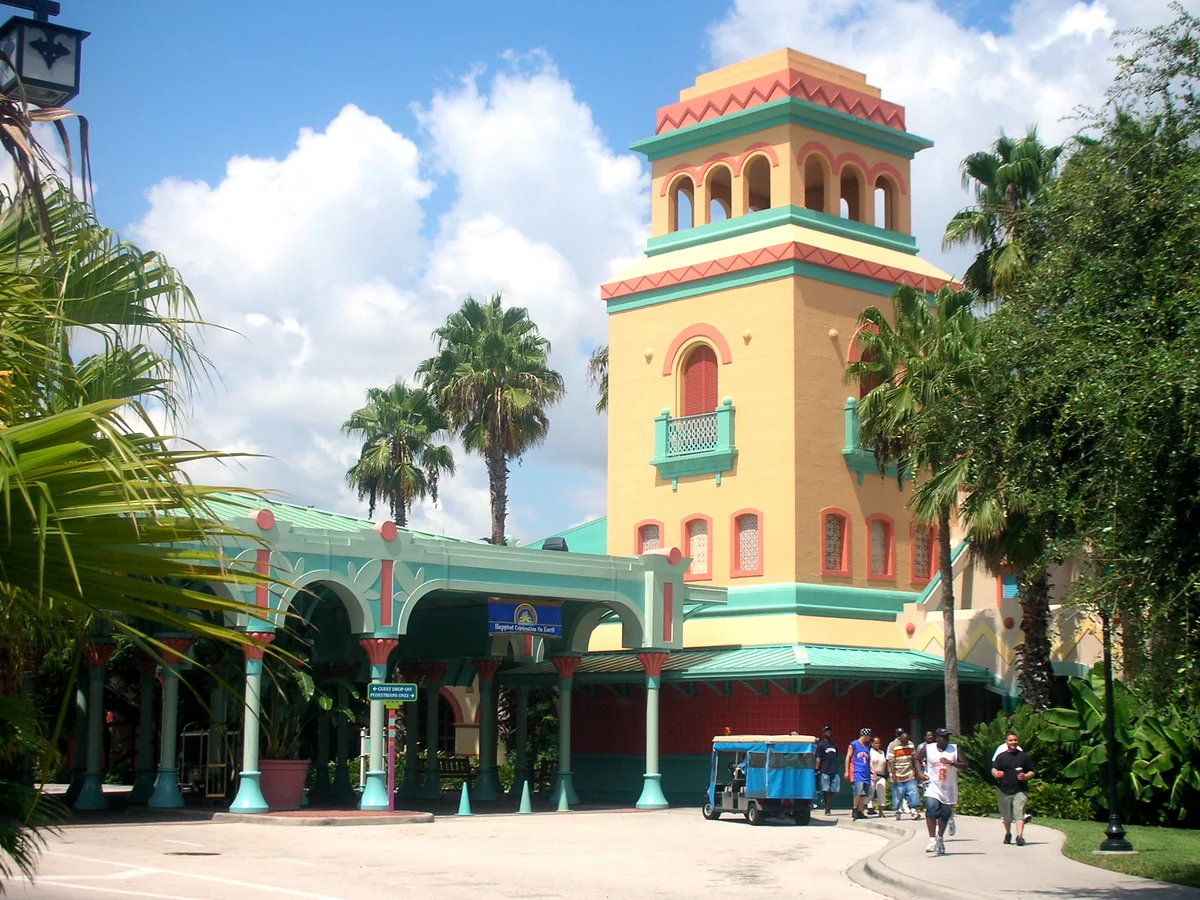 Área externa do Disney’s Caribbean Beach Resort